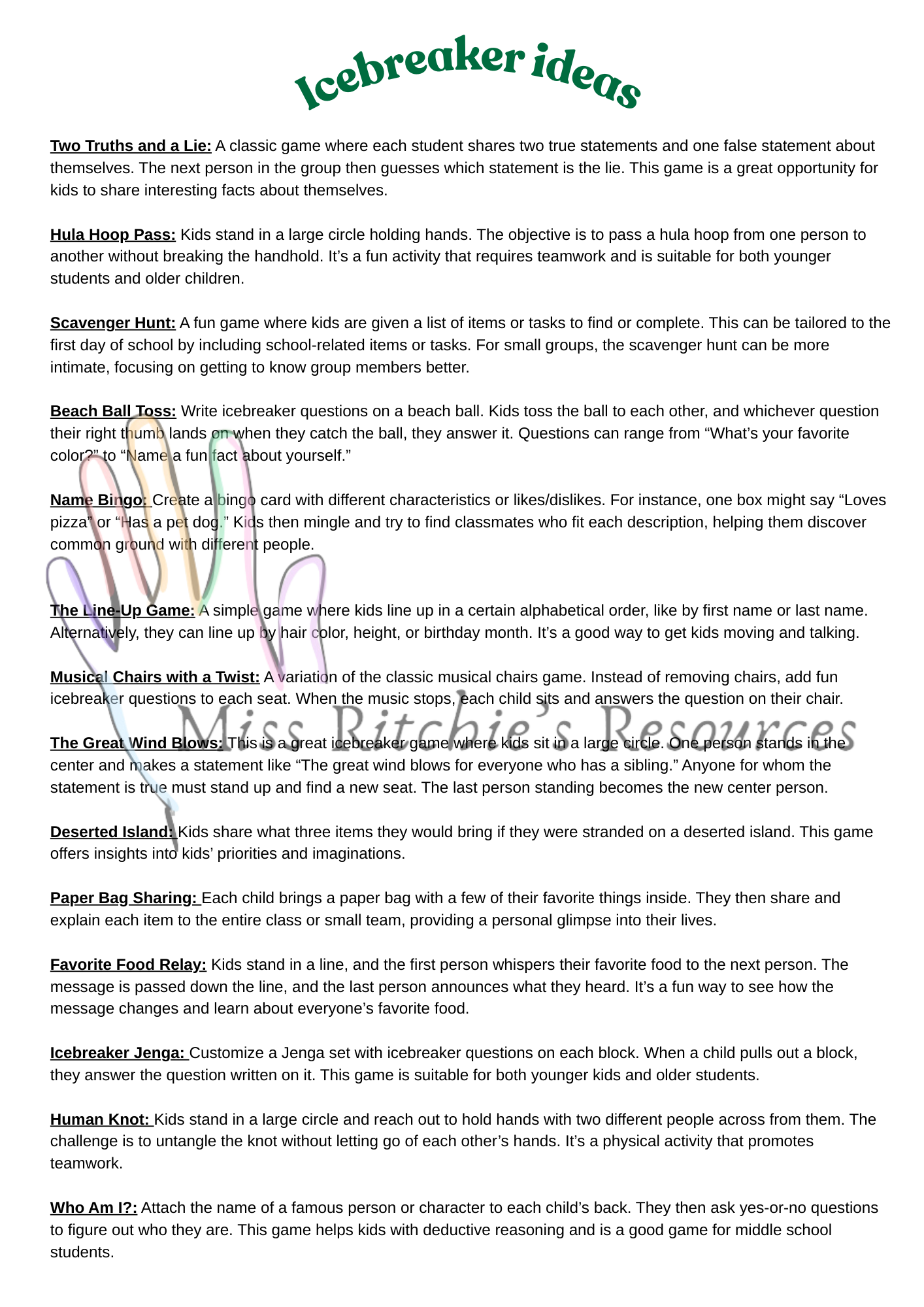 All about me Activity pack