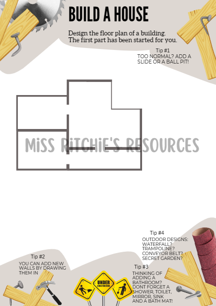 Build a house. Imaginative. Develop fine motor skills, planning and visualization skills.