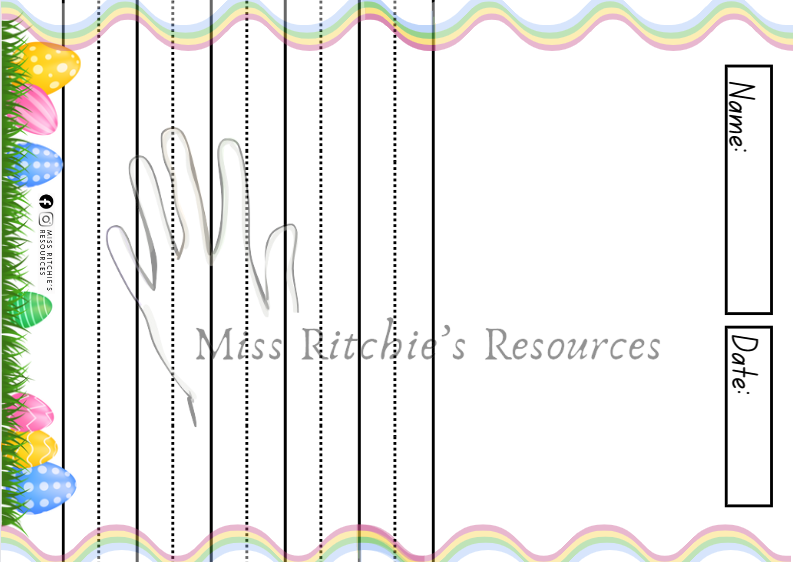 Easter themed writing template