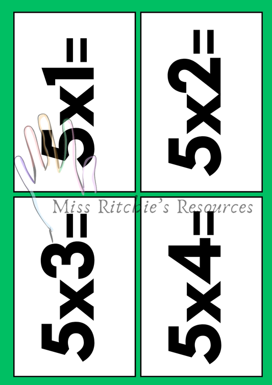 1. Multiplication flashcards