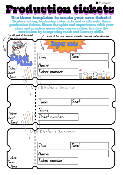 Types of tickets with templates