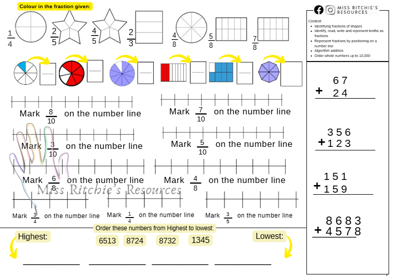 Math bundle 40+worksheets!