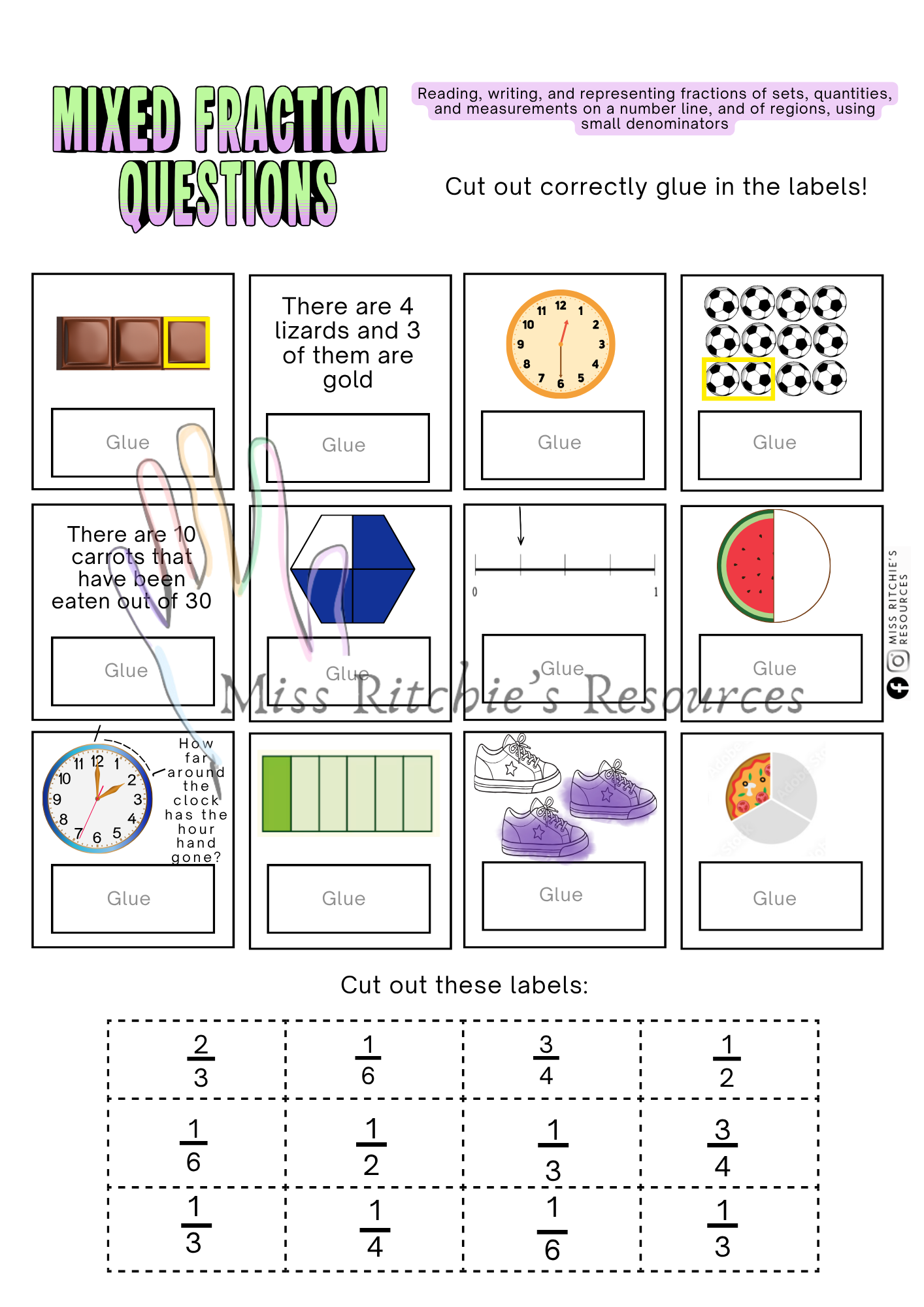 Cut and paste fractions
