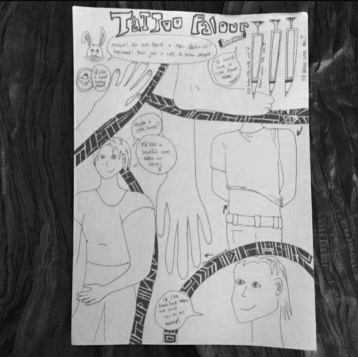 Tattoo parlor game. This game is designed to spark the imagination and develop creaativity.