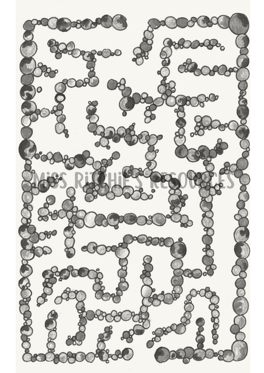 Bubble maze. Educational resource. Supports the development of fine motor skills, decision making, and a growth mindset.