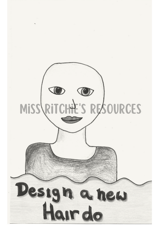 Design a hairdo. Open-ended, engaging and inspiring. This activity supports developing a strong sense of self worth.