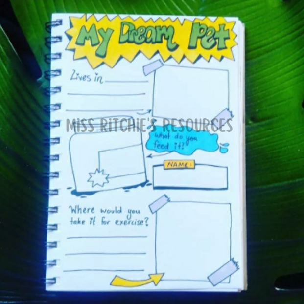 Design your dream pet activity. Engaging and colourful. This activity develops creativity and critical thinking skills.