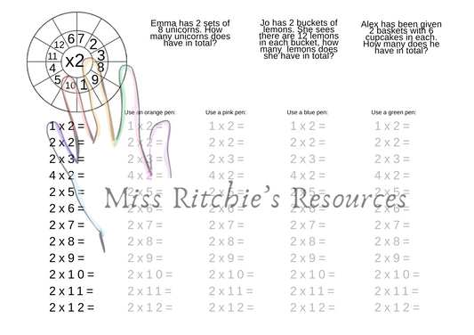 2,5, and 10s multiplication practice
