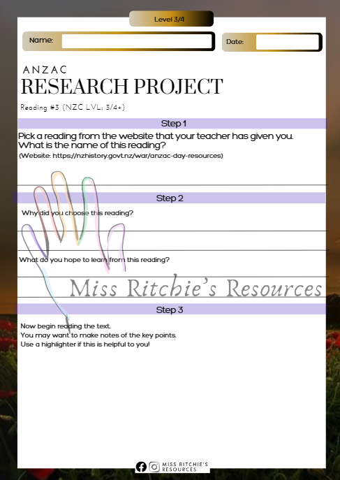 Anzac Research project