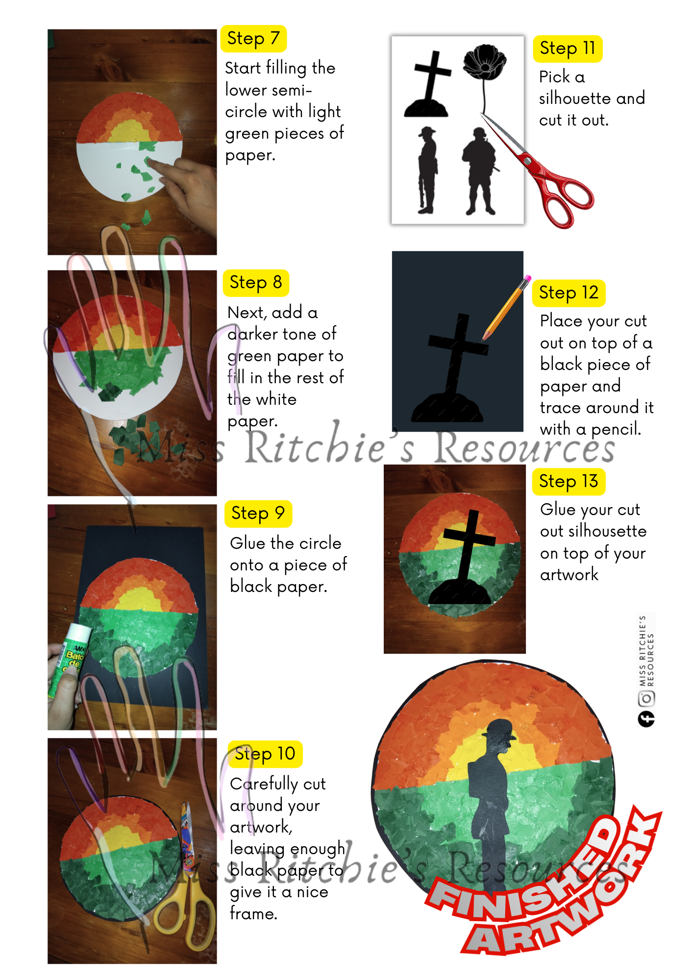 Anzac silhouette craft