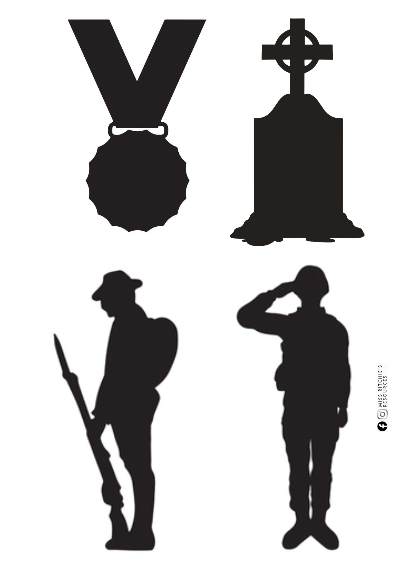 Anzac silhouette craft