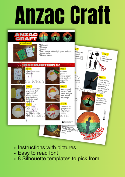 Anzac silhouette craft