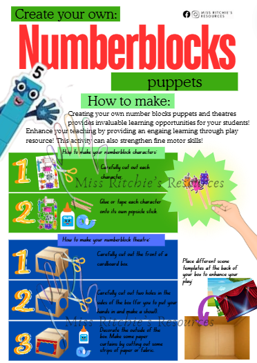 Create your own Numberblocks puppets and theatre