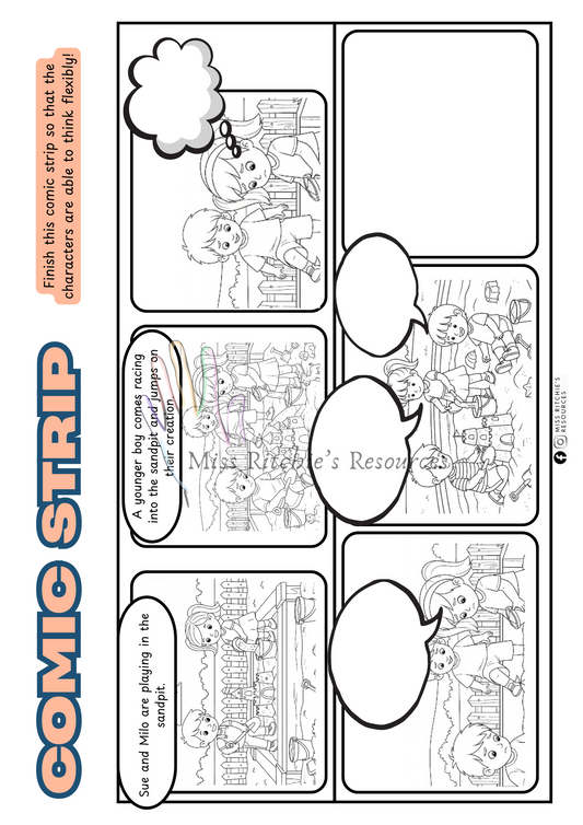 Flexible thinking comic strip