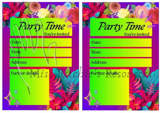 Party invitations