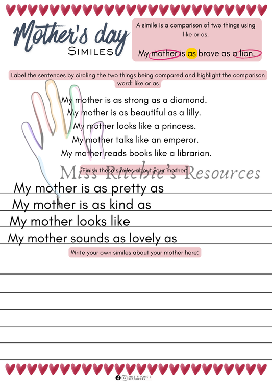 Mother's day simile