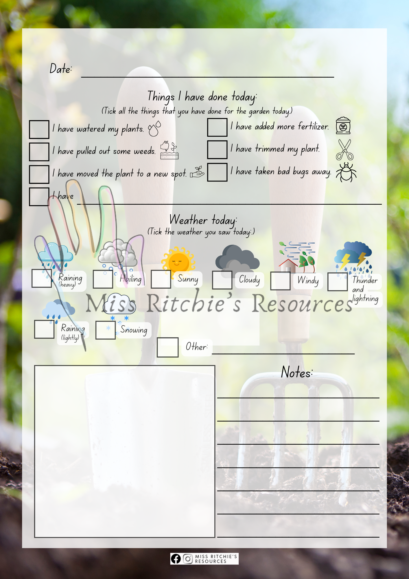 My gardening Logbook