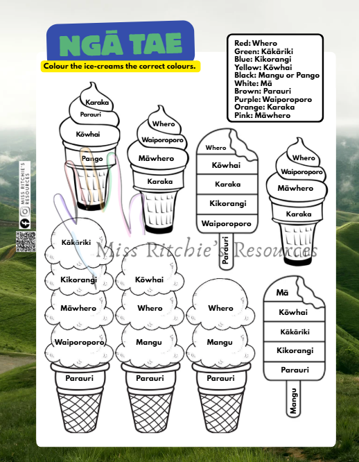 Ngā Tae- Learn te reo Māori colours
