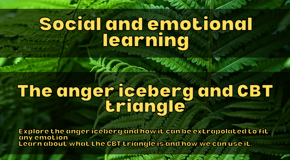 PB4L- The anger iceberg and CBT triangle (Cognitive behavioral therapy)