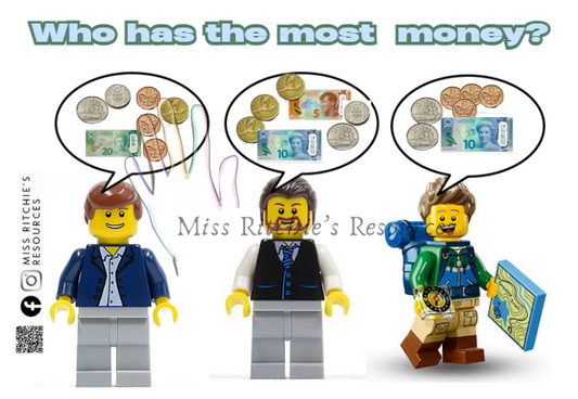 Who has the most money- worksheet bundle
