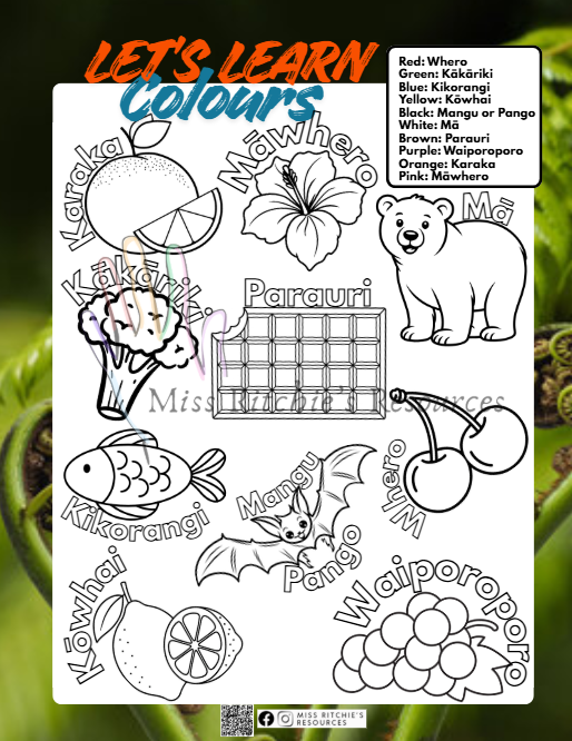 Ngā Tae- Learn te reo Māori colours