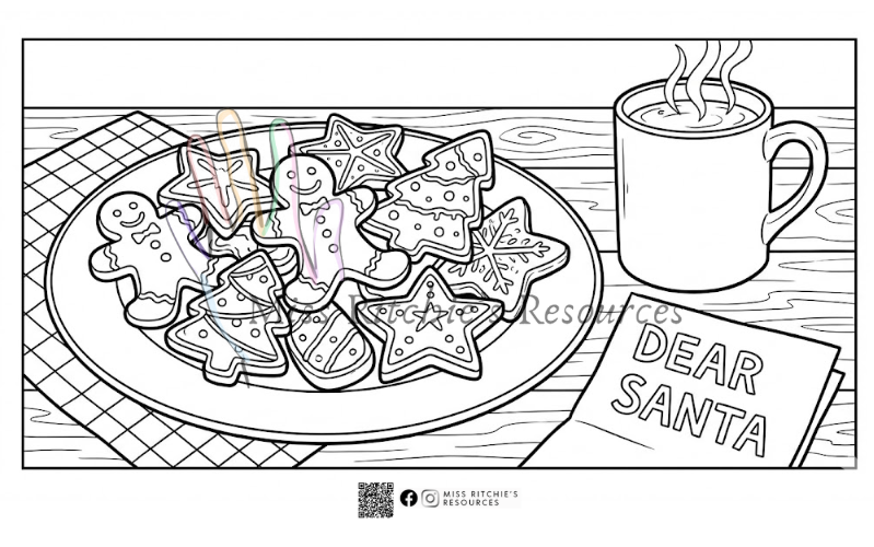 Free Christmas colouring