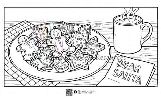 Free Christmas colouring