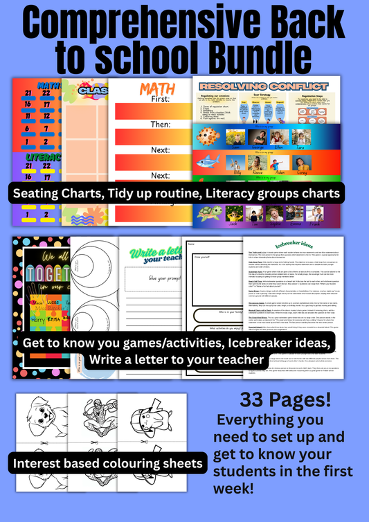 Comprehensive back to school bundle