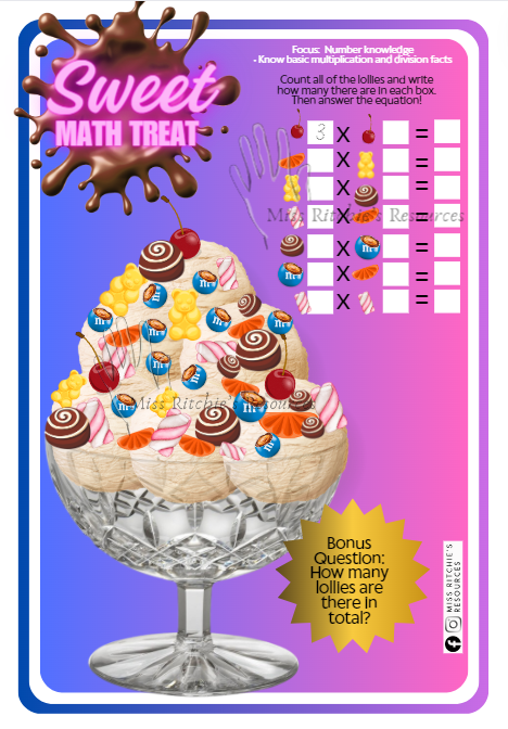 Sweet Math Treat – Miss Ritchies Resources