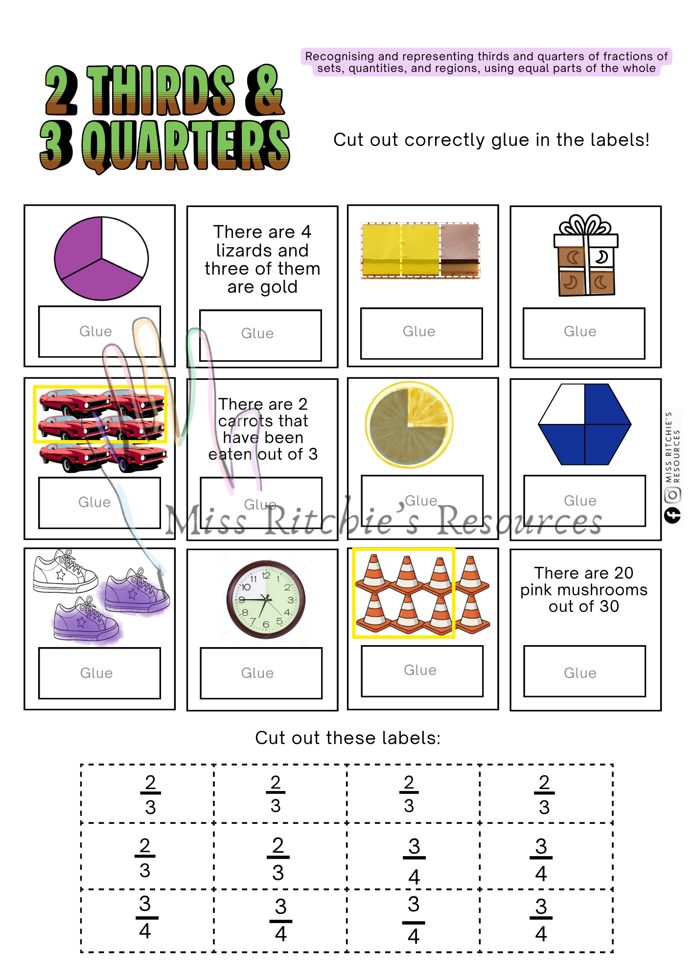 Cut and paste fractions