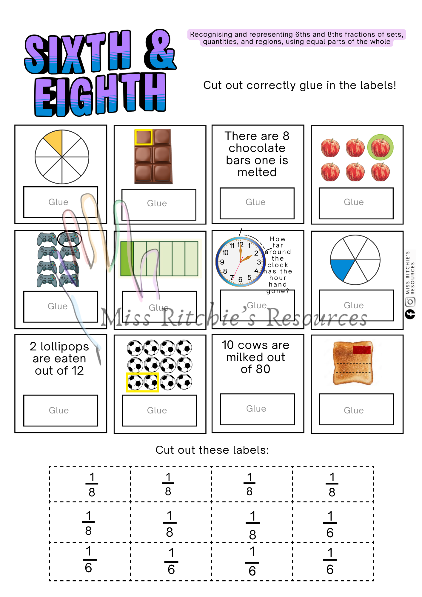 Cut and paste fractions
